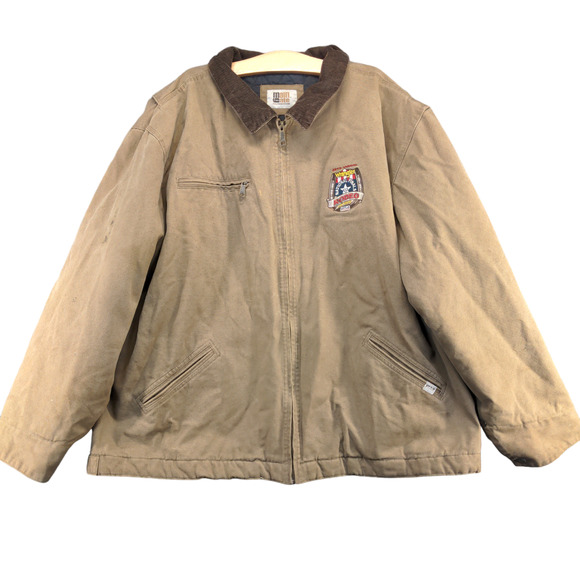 Main Gate Men's Wrangler Rodeo National Finals NFR Jacket Tan 3XL - Picture 1 of 16